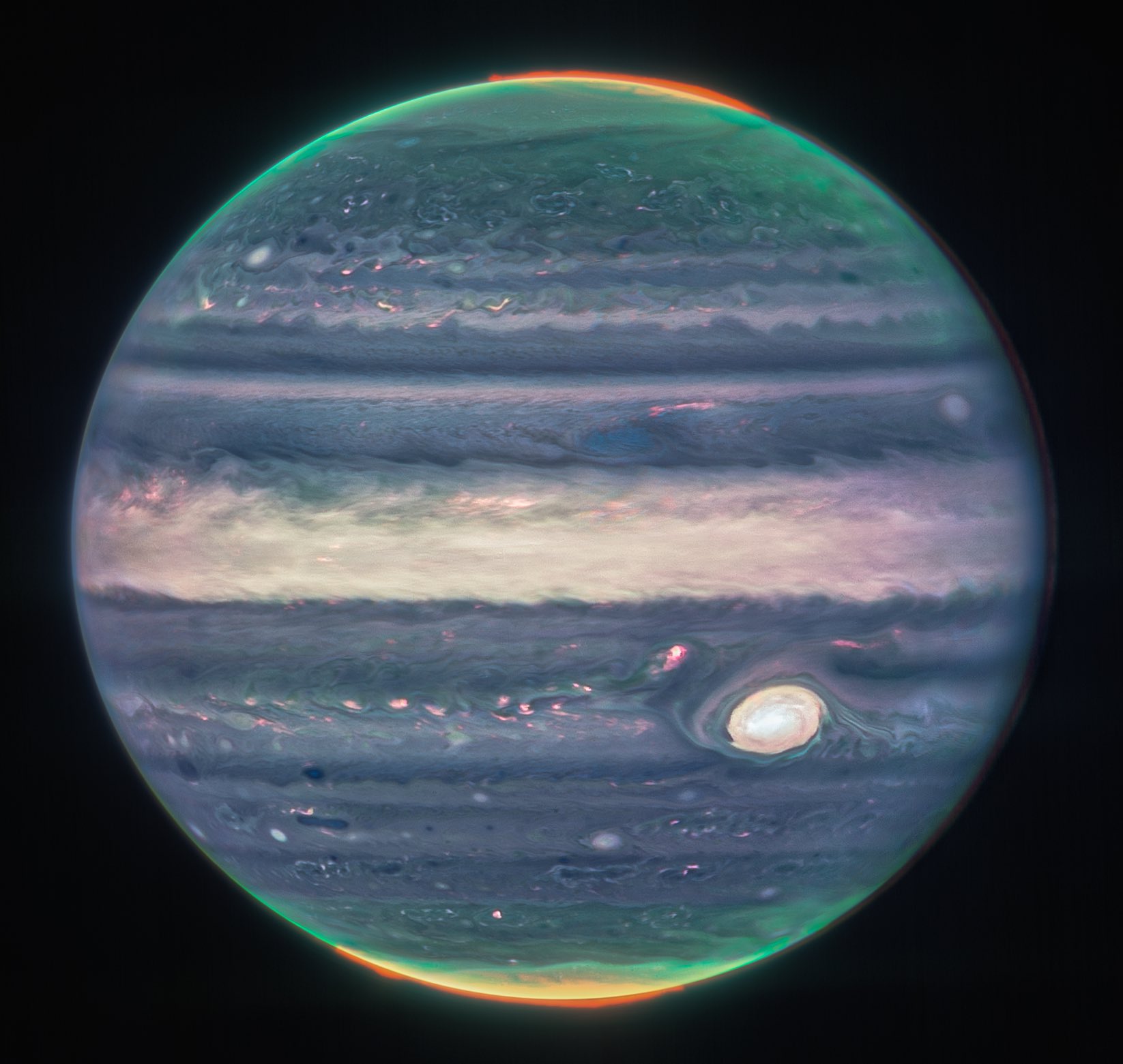 Telescopio espacial capta impresionantes imágenes de Júpiter