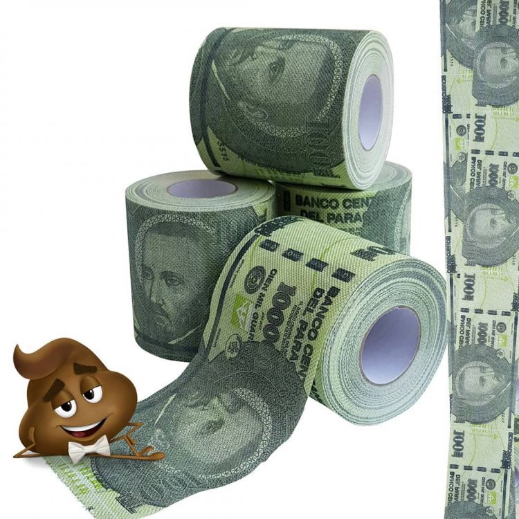 Papel higiénico en forma de G. 100.000 es furor