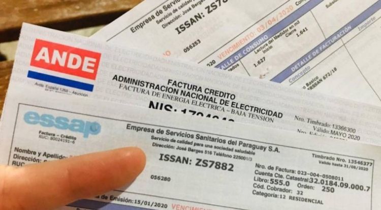 Anuncian exoneración de ANDE por dos meses más y veto parcial a proyecto que anula facturas