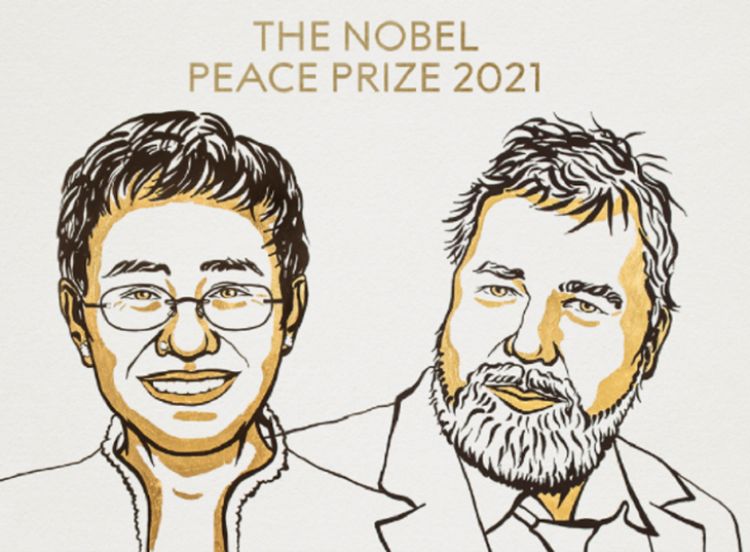 Nobel de la paz para periodistas filipina Maria Ressa y ruso Dmitry Muratov
