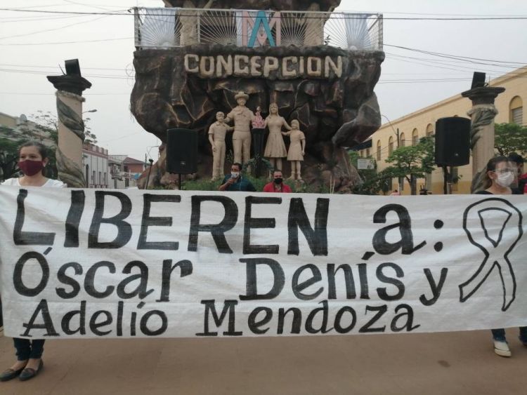 Multitudinaria caravana en Concepción para pedir liberación de Óscar Denis y Adelio Mendoza