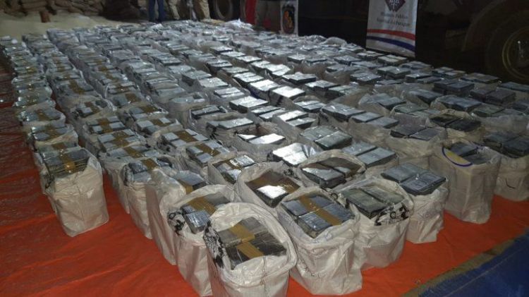 Más de 3.400 kilos de cocaína incautada en Fernando de la Mora, nuevo récord en Paraguay