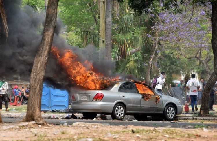 Jornada violenta frente al Congreso