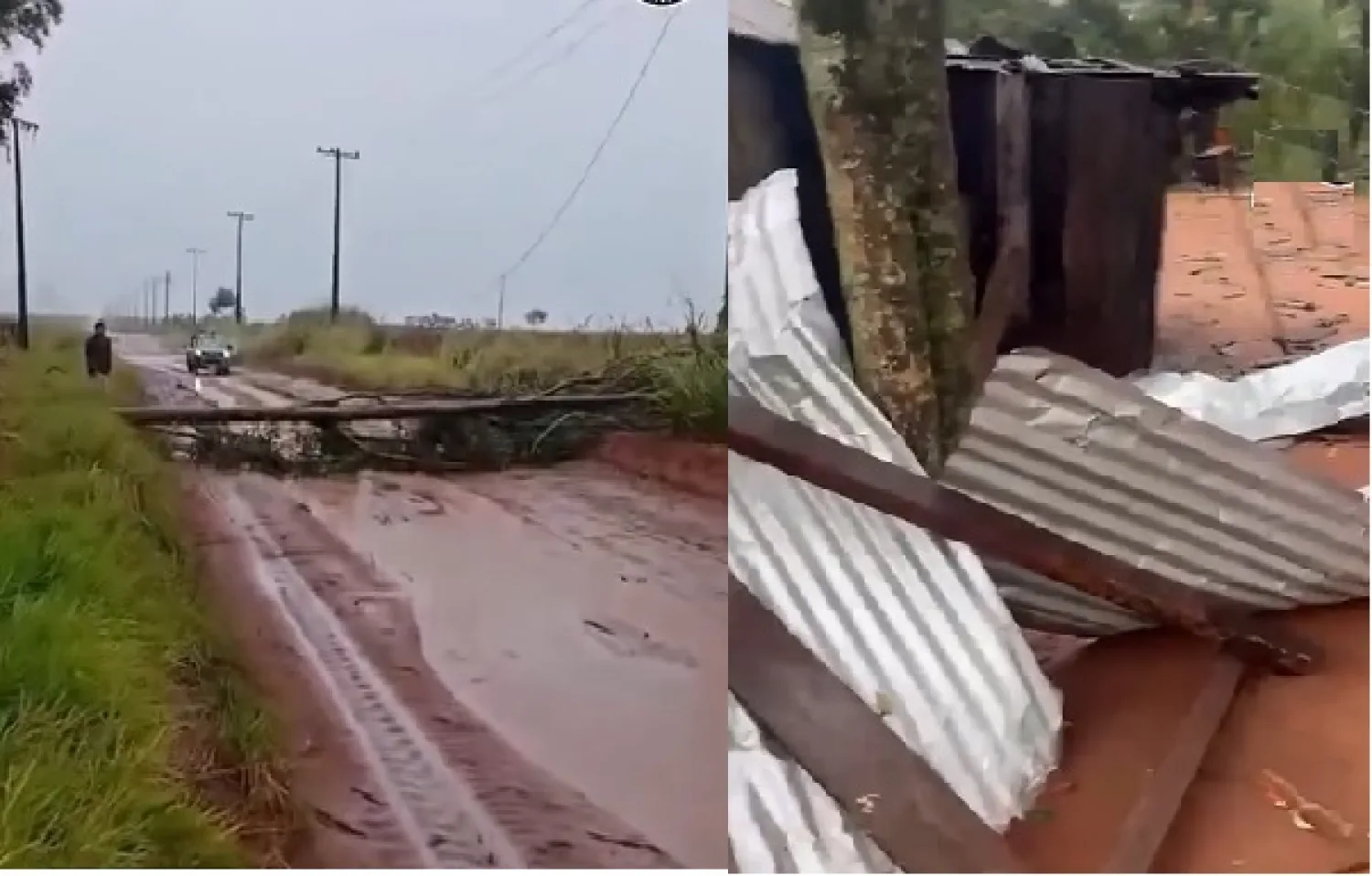 Fuerte temporal causa severos destrozos en Capitán Bado