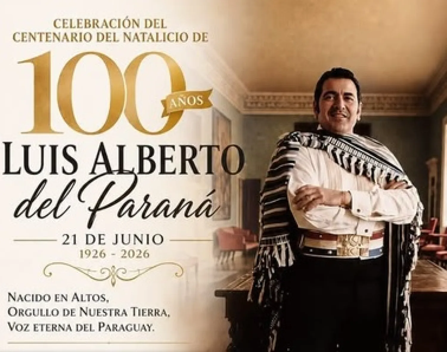 Se celebra en la fecha el centenario de natalicio de Luís Alberto del Paraná