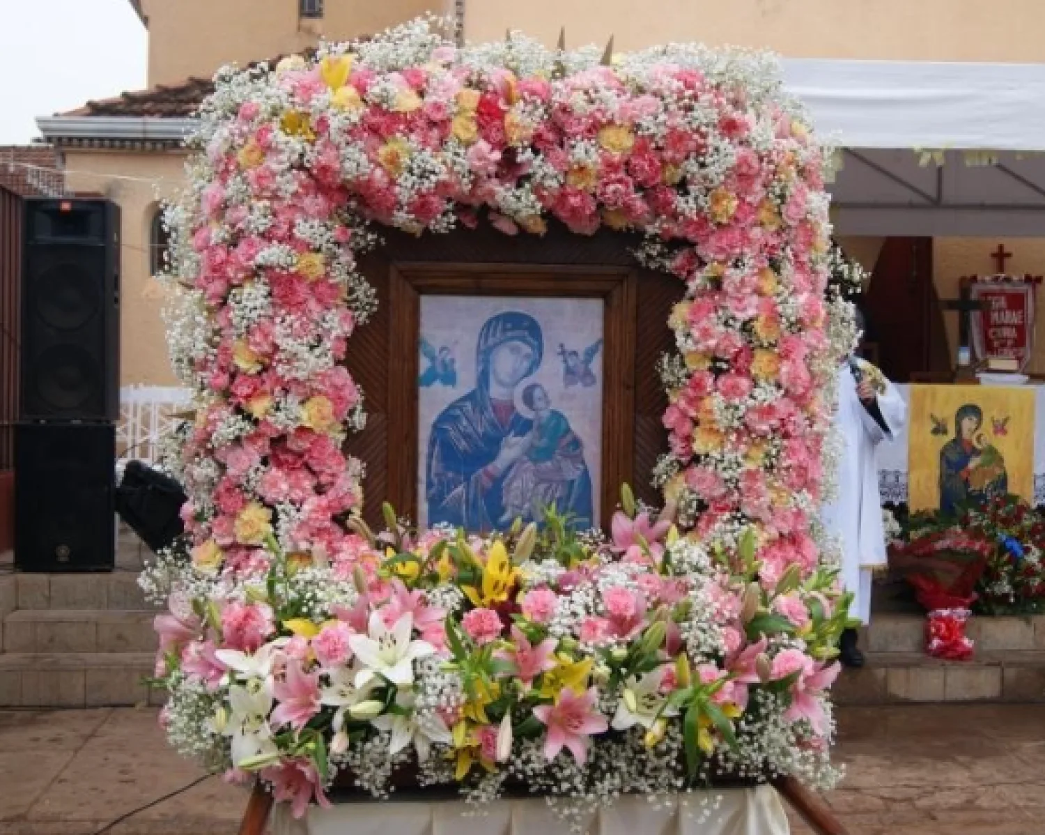 Madre de la protectora, manto de paz