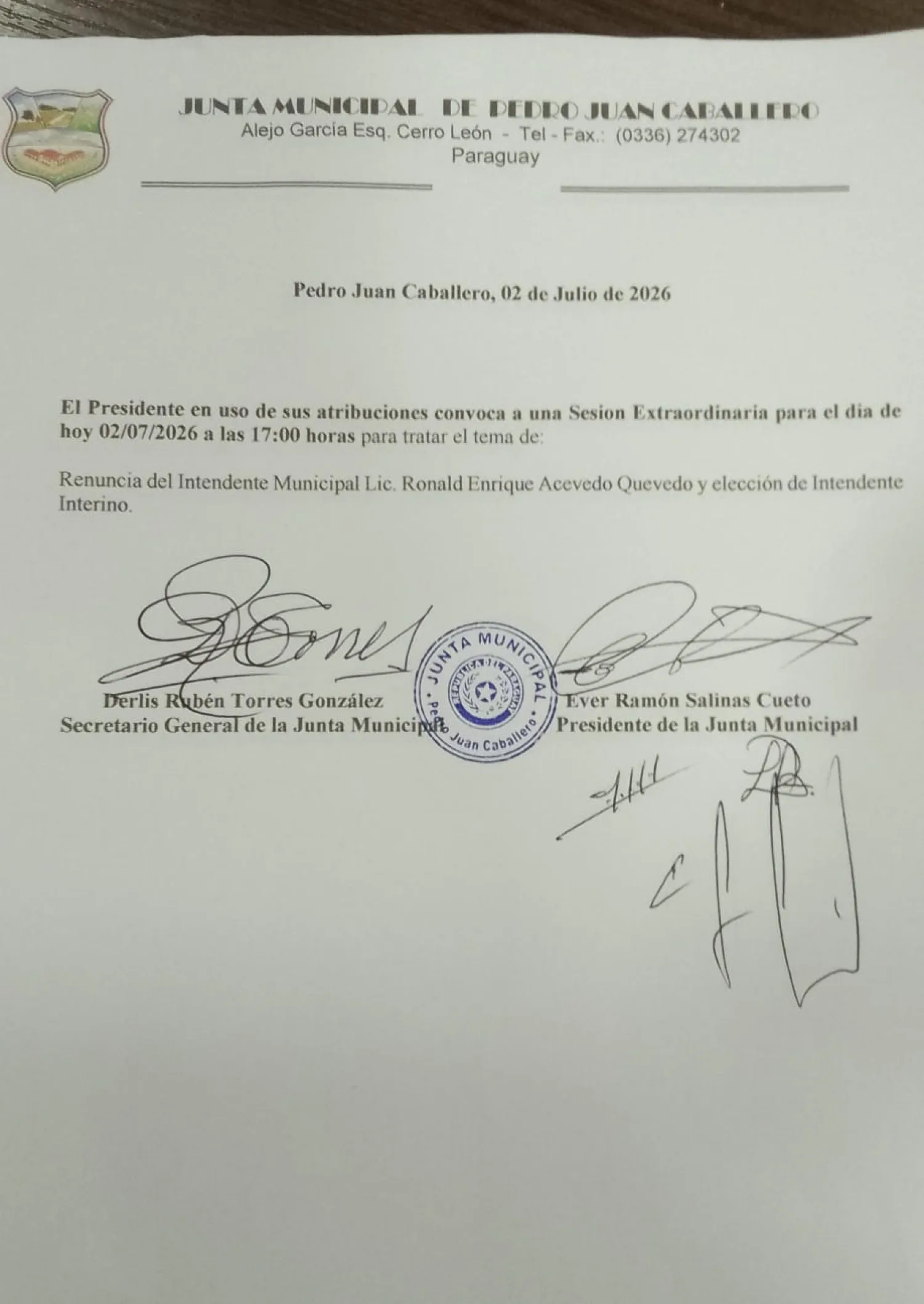 Convocatoria Junta