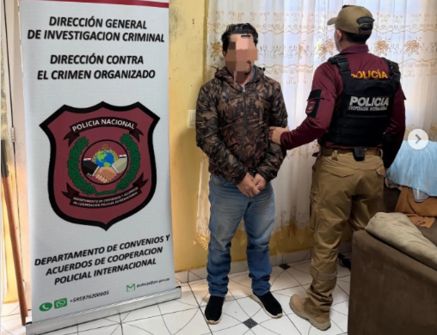 Comando Bipartito captura a brasileño condenado a 15 años de prisión en su país