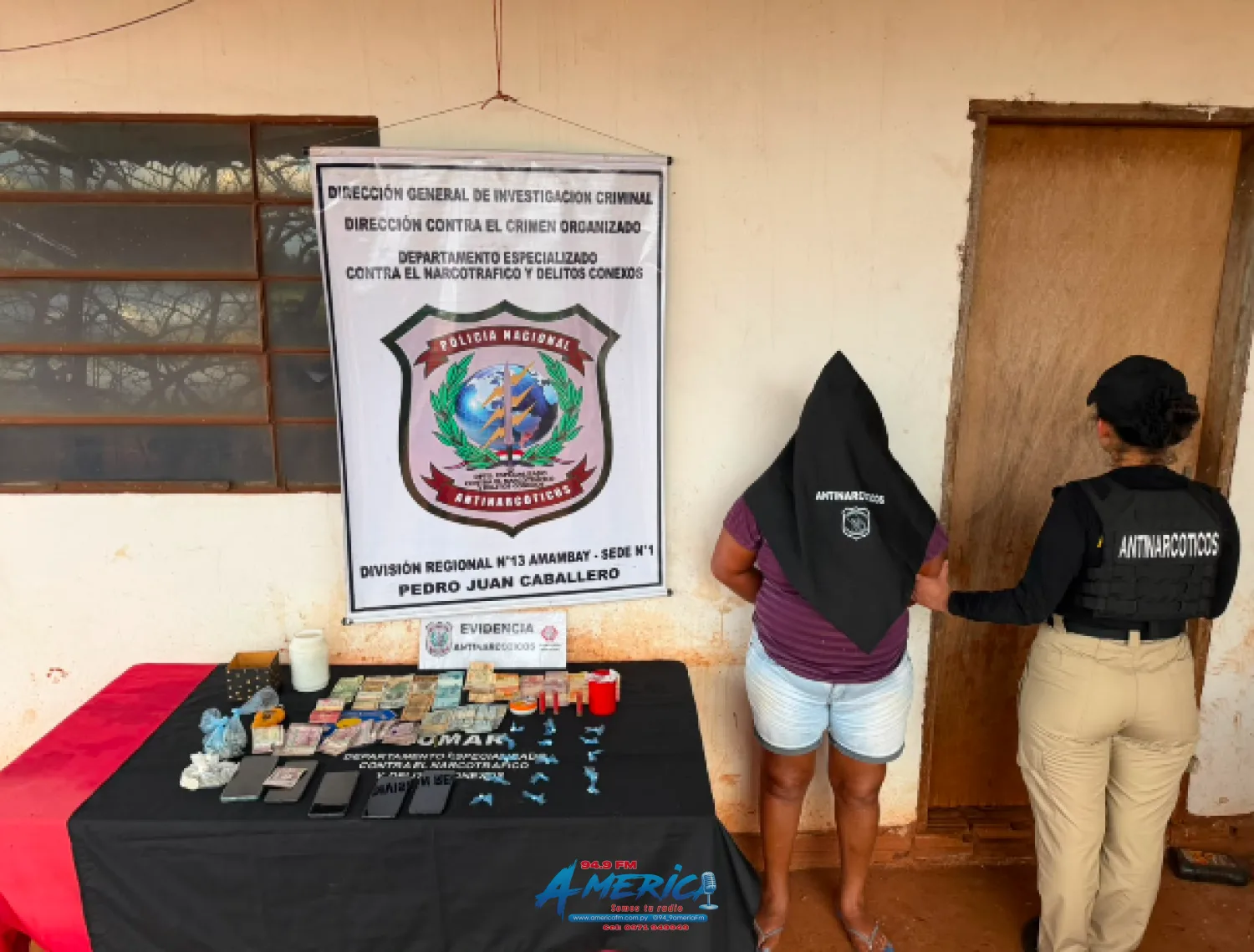Detienen a mujer e incautan cocaína y dinero en efectivo en Cerro Corá