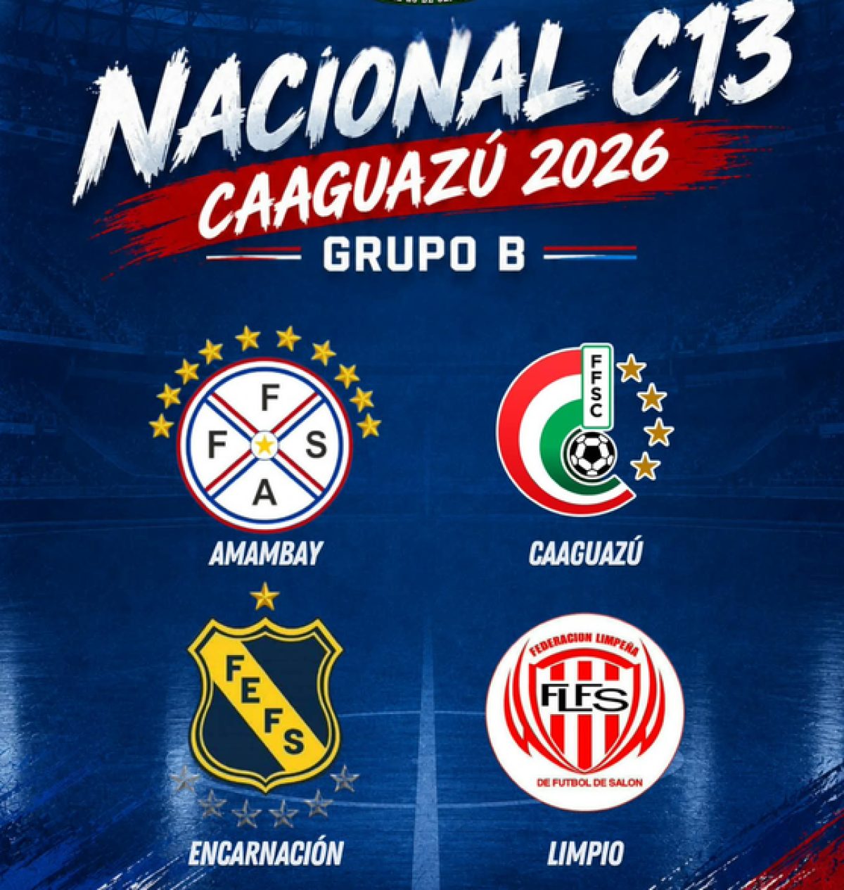 Selección de Amambay C-13 integra el Grupo B y apela a la solidaridad para llegar al Nacional en Caaguazú