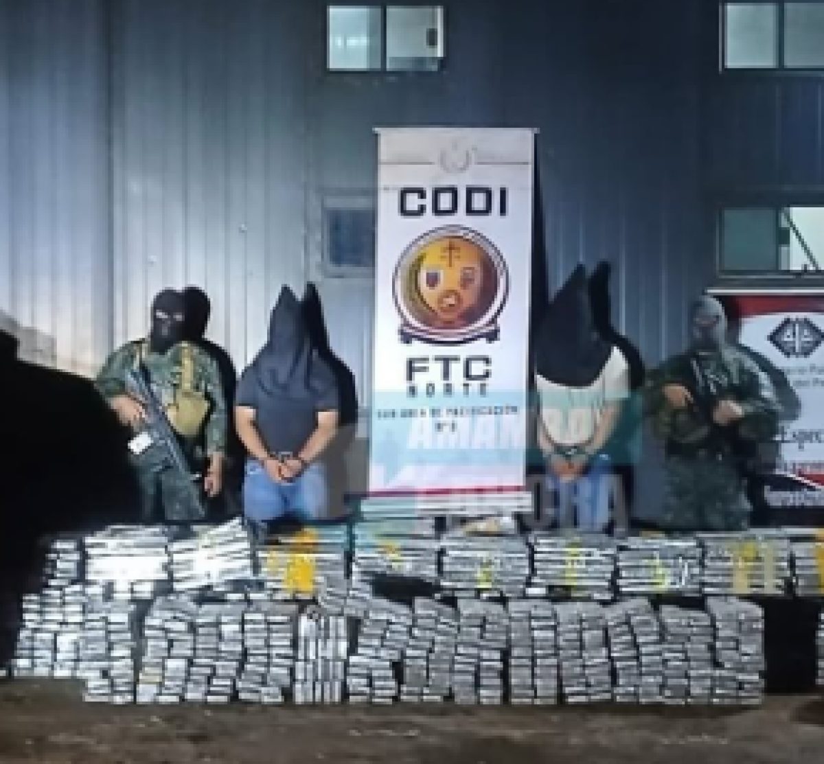 Más de dos toneladas de marihuana incautadas y dos detenidos en Bella Vista Norte