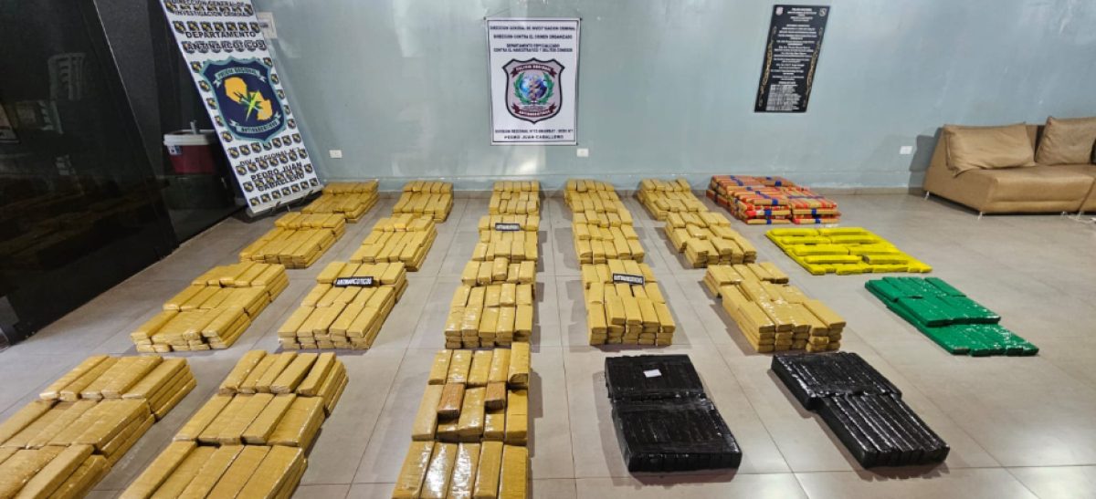 Incautan casi 800 kilos de marihuana en Pedro Juan Caballero