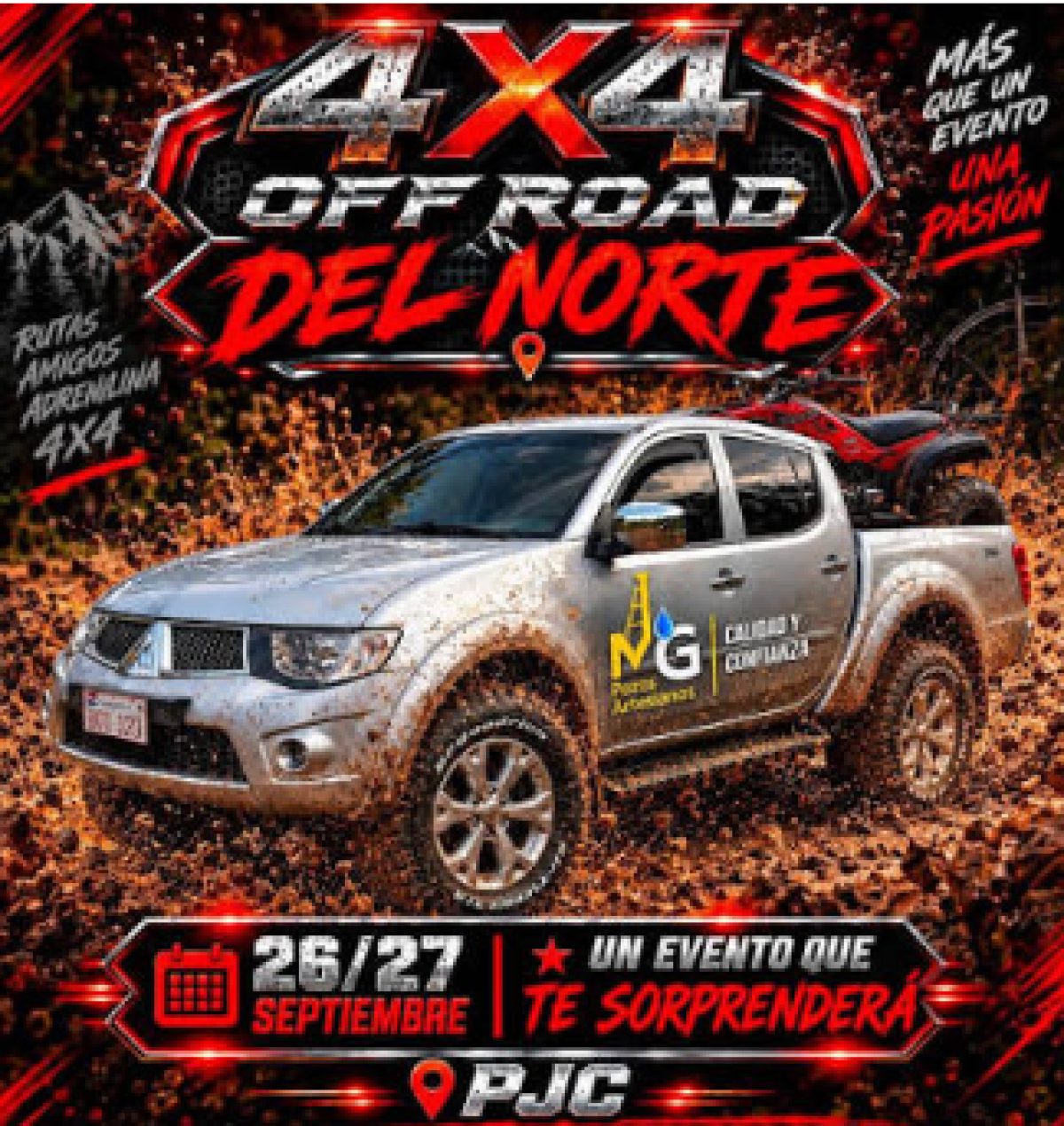 Incautan arma de fuego, aprehenden a un hombre con arresto domiciliario y frustran amenazas de muerte en pleno evento 4x4