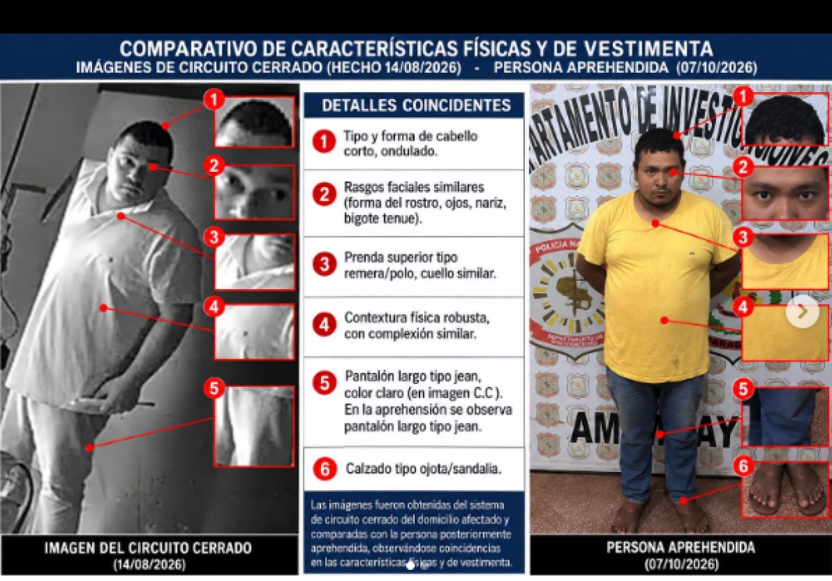Investigaciones detiene a presunto autor de hurto domiciliario en la fracción Terraza